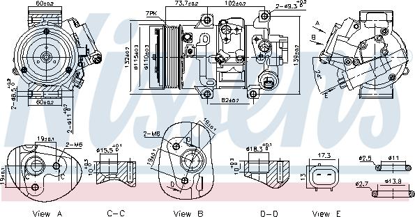 Nissens 891069 - Компресор, кондиціонер autocars.com.ua