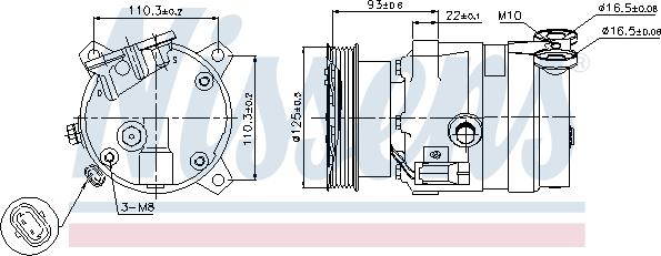 Nissens 89106 - Компресор, кондиціонер autocars.com.ua