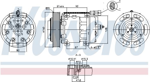 Nissens 891073 - Компрессор кондиционера avtokuzovplus.com.ua