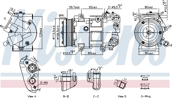 Nissens 891109 - Компрессор кондиционера avtokuzovplus.com.ua