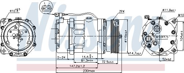 Nissens 89118 - Компресор, кондиціонер autocars.com.ua