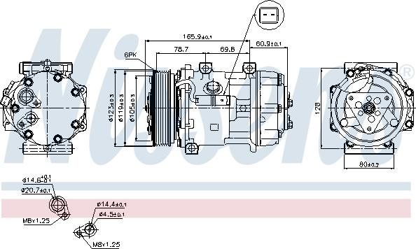 Nissens 89136 - Компрессор кондиционера avtokuzovplus.com.ua