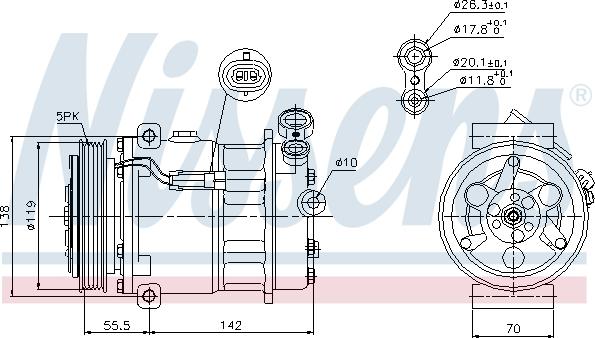 Nissens 89157 - Компрессор кондиционера autodnr.net