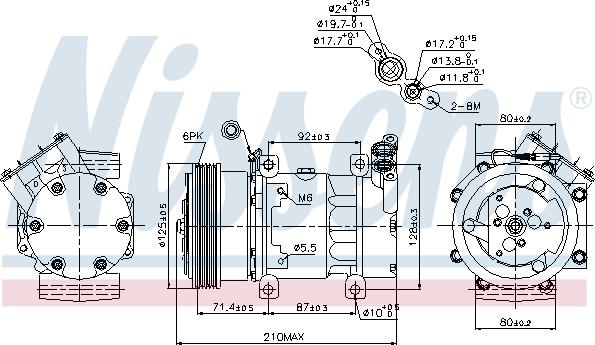 Nissens 89159 - Компрессор кондиционера avtokuzovplus.com.ua