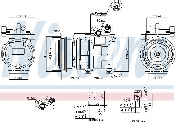 Nissens 89166 - Компрессор кондиционера avtokuzovplus.com.ua