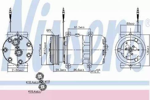 Nissens 89168 - Компрессор кондиционера avtokuzovplus.com.ua