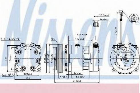 Nissens 89175 - Компресор, кондиціонер autocars.com.ua