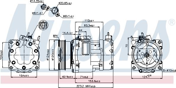 Nissens 89178 - Компресор, кондиціонер autocars.com.ua