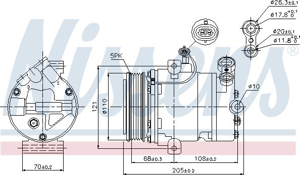 Nissens 89197 - Компрессор кондиционера avtokuzovplus.com.ua