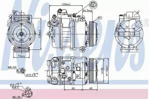 Nissens 89198 - Компрессор кондиционера avtokuzovplus.com.ua