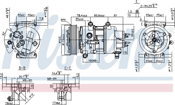 Nissens 89201 - Компрессор кондиционера avtokuzovplus.com.ua