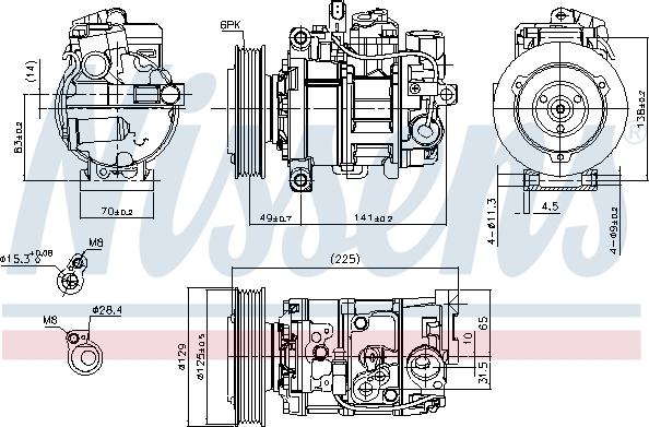 Nissens 89209 - Компресор, кондиціонер autocars.com.ua