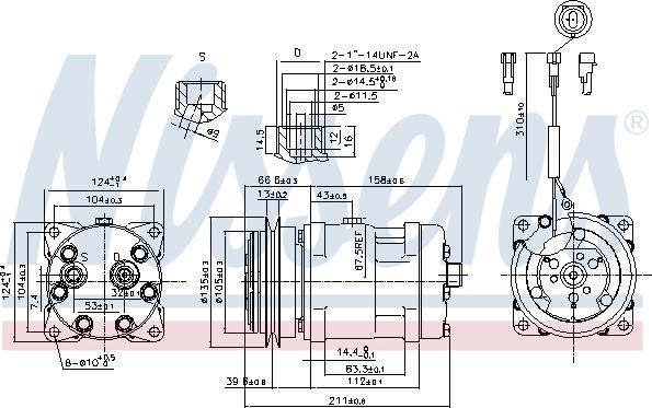 Nissens 89220 - Компресор, кондиціонер autocars.com.ua