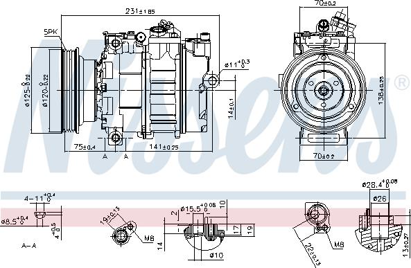 Nissens 89232 - Компресор, кондиціонер autocars.com.ua