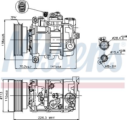 Nissens 89237 - Компрессор кондиционера avtokuzovplus.com.ua