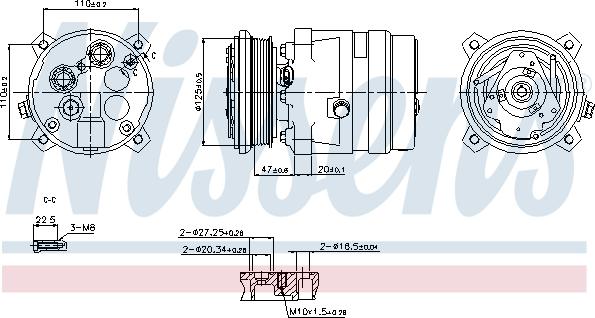 Nissens 89259 - Компресор, кондиціонер autocars.com.ua