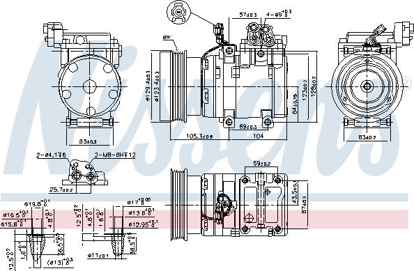 Nissens  89262 - Компрессор кондиционера avtokuzovplus.com.ua