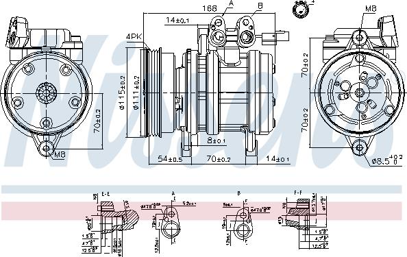 Nissens 89263 - Компресор, кондиціонер autocars.com.ua