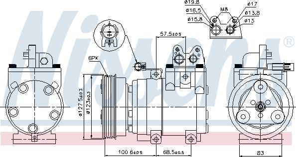 Nissens 89270 - Компрессор кондиционера avtokuzovplus.com.ua