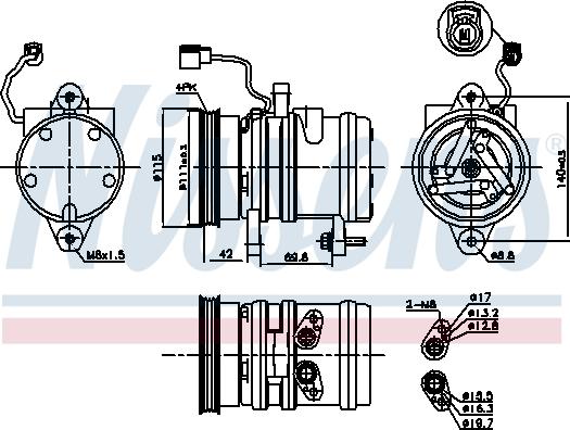 Nissens 89272 - Компресор, кондиціонер autocars.com.ua