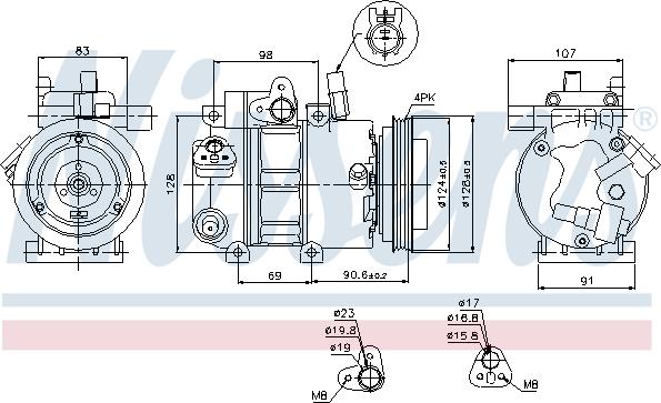 Nissens 89273 - Компресор кондицiонера autocars.com.ua