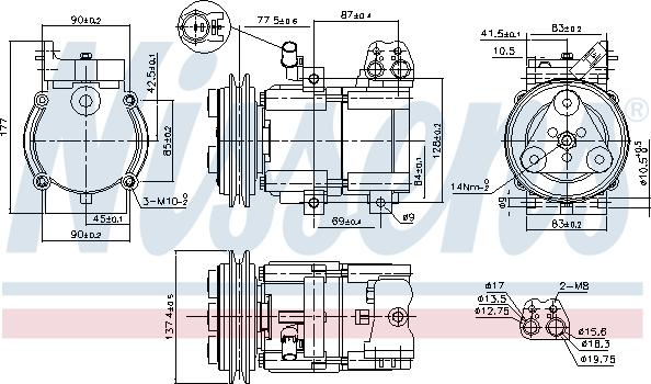 Nissens  89283 - Компресор, кондиціонер autocars.com.ua