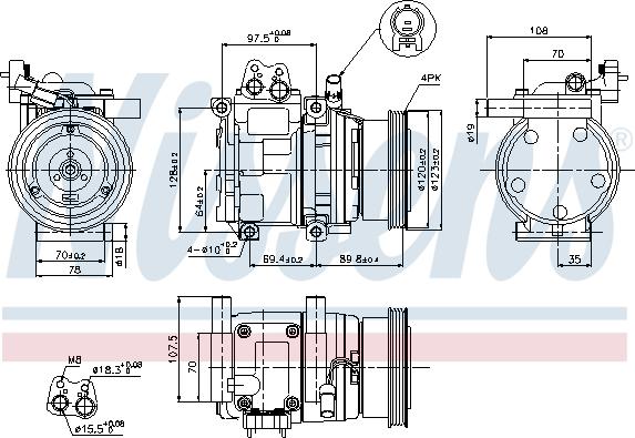 Nissens  89290 - Компресор, кондиціонер autocars.com.ua