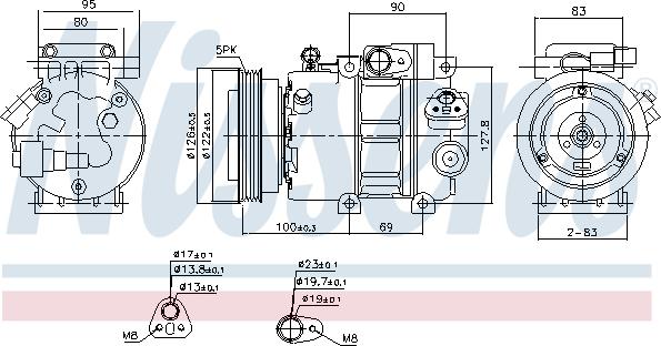 Nissens 89292 - Компресор, кондиціонер autocars.com.ua