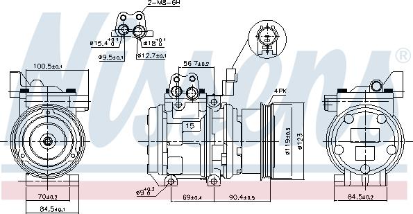 Nissens 89299 - Компрессор кондиционера avtokuzovplus.com.ua