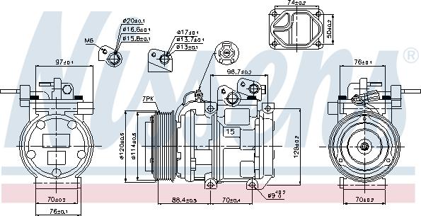 Nissens 89301 - Компрессор кондиционера avtokuzovplus.com.ua