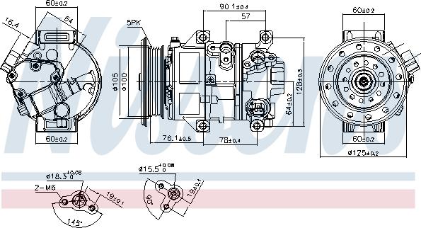 Nissens 89309 - Компресор, кондиціонер autocars.com.ua