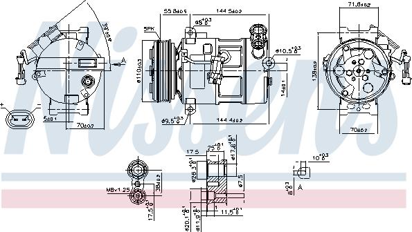 Nissens 89310 - Компресор, кондиціонер autocars.com.ua