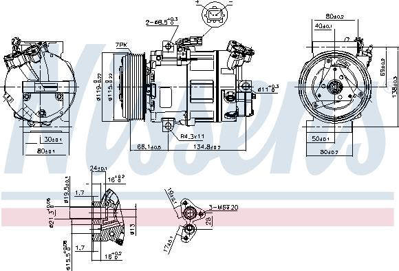 Nissens 89313 - Компресор кондицiонера autocars.com.ua