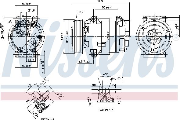 Nissens 89323 - Компресор, кондиціонер autocars.com.ua