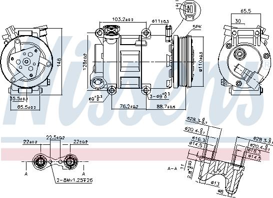 Nissens 89327 - Компрессор кондиционера avtokuzovplus.com.ua