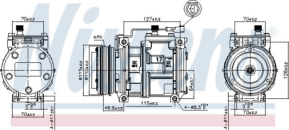 Nissens 89329 - Компресор, кондиціонер autocars.com.ua