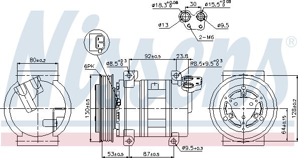 Nissens 89330 - Компрессор кондиционера avtokuzovplus.com.ua