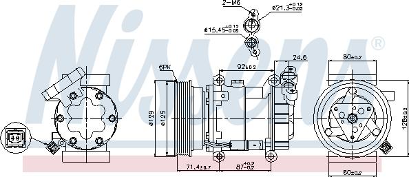 Nissens 89332 - Компрессор кондиционера avtokuzovplus.com.ua