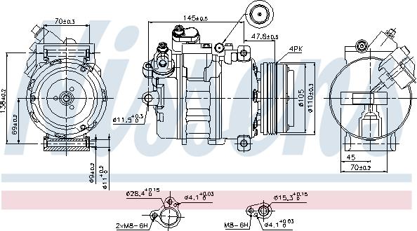 Nissens 89341 - Компрессор кондиционера avtokuzovplus.com.ua