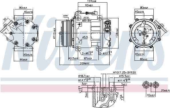 Nissens 89347 - Компрессор кондиционера avtokuzovplus.com.ua