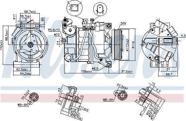 Nissens 89350 - Компрессор кондиционера autodnr.net