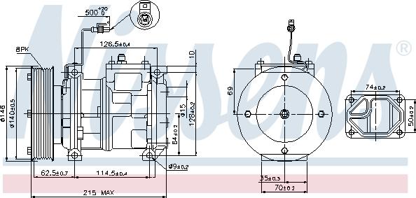 Nissens 89361 - Компресор, кондиціонер autocars.com.ua