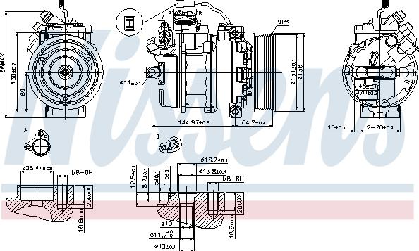 Nissens 89371 - Компресор, кондиціонер autocars.com.ua