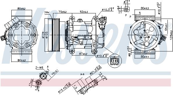 Nissens 89372 - Компресор, кондиціонер autocars.com.ua