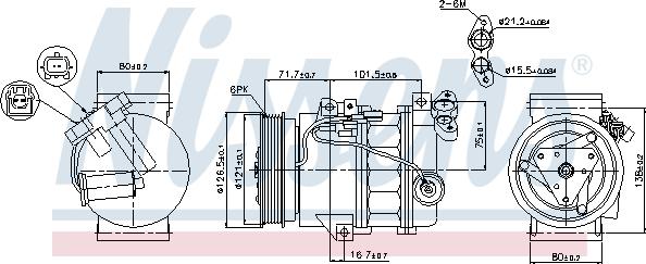 Nissens 89386 - Компрессор кондиционера avtokuzovplus.com.ua