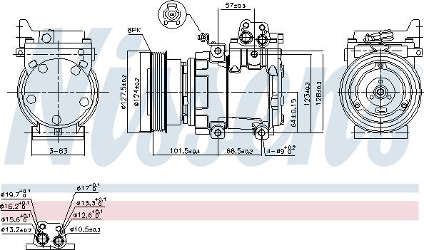 Nissens 89387 - Компрессор кондиционера avtokuzovplus.com.ua