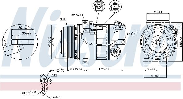 Nissens 89392 - Компресор, кондиціонер autocars.com.ua