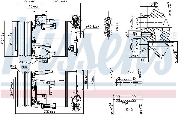 Nissens 89393 - Компресор, кондиціонер autocars.com.ua