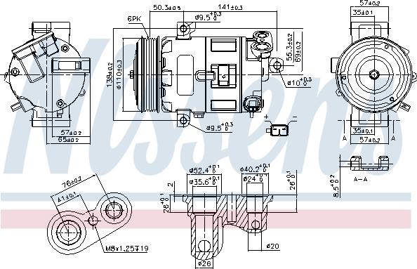 Nissens 89400 - Компресор, кондиціонер autocars.com.ua