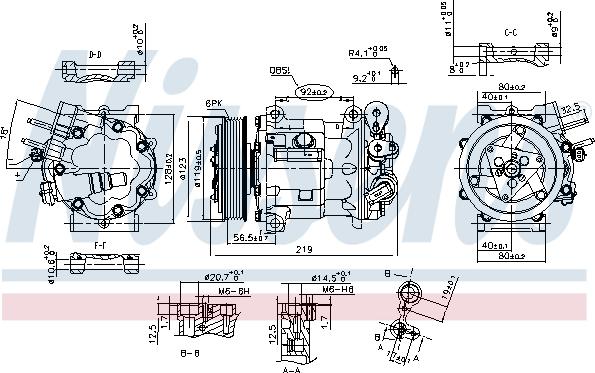 Nissens 89404 - Компресор, кондиціонер autocars.com.ua